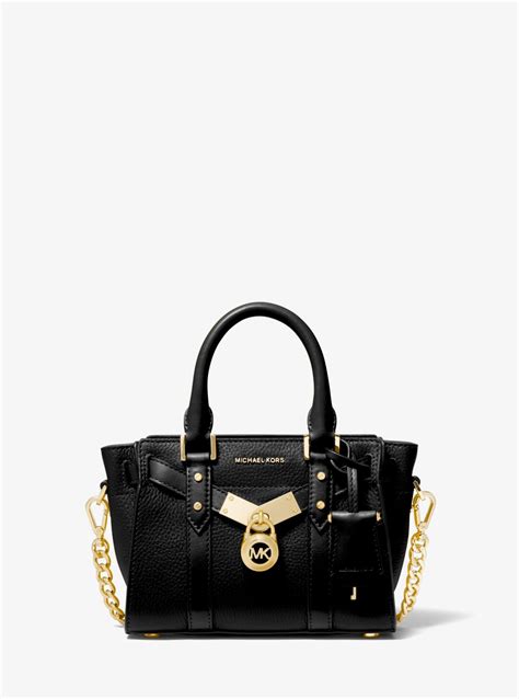 michael kors hamilton small crossbody bag black|Michael Kors Hamilton studded bag.